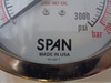 SPAN 03-1297-T Pressure Gage, 0-200 bar, 0-3000 psi, Oil Free