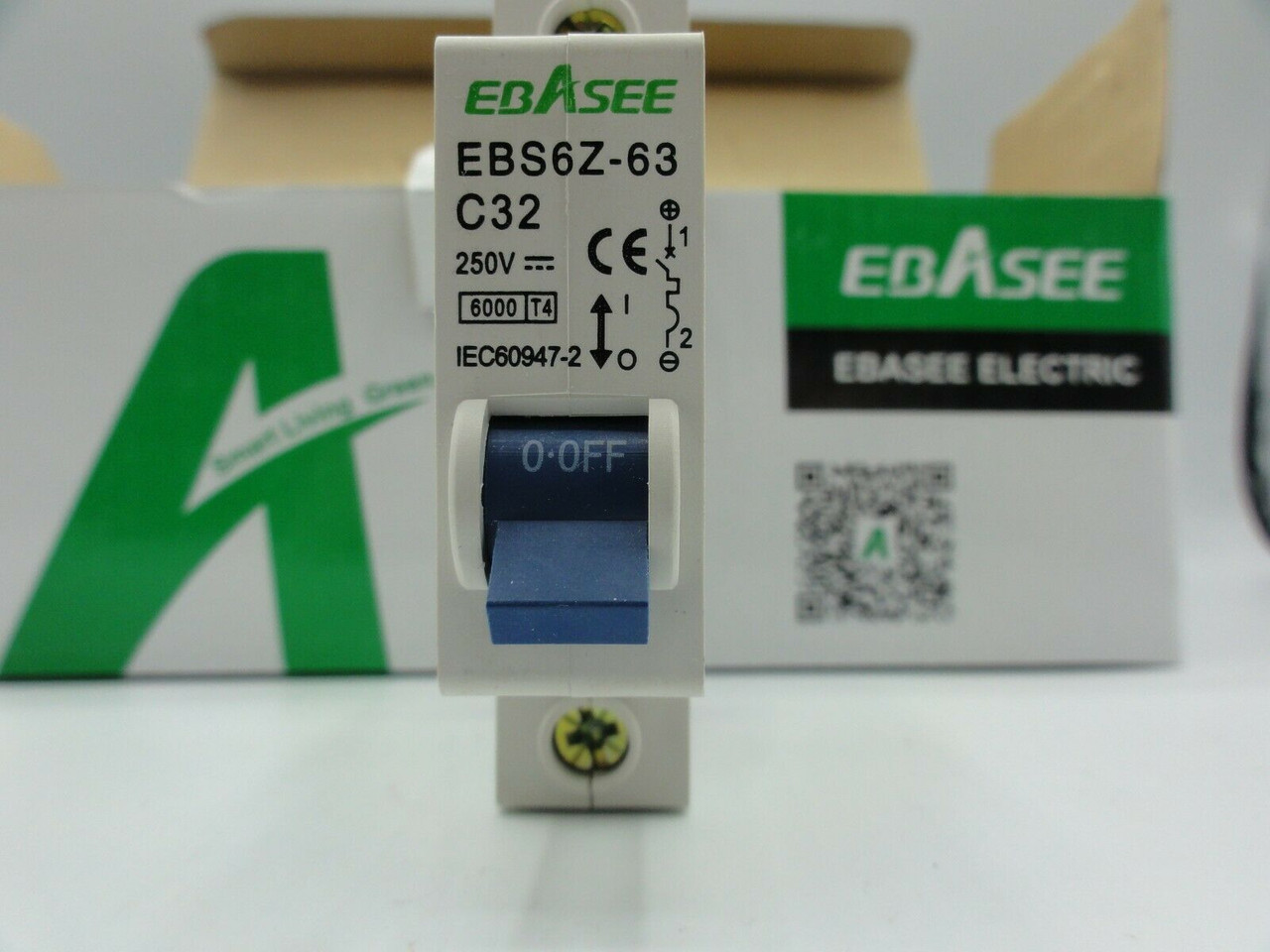 (12) Ebasee EBS6Z-63 250V 32A Circuit Breakers