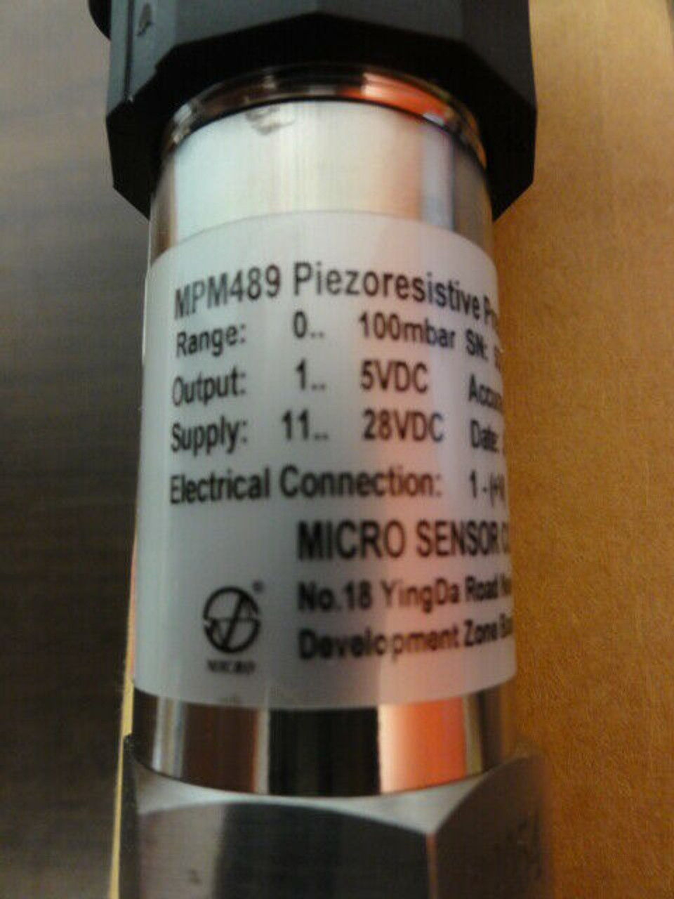 MicroSensor Model MPM489 Pressure Switch - 0-100mbar, F22B1C2G