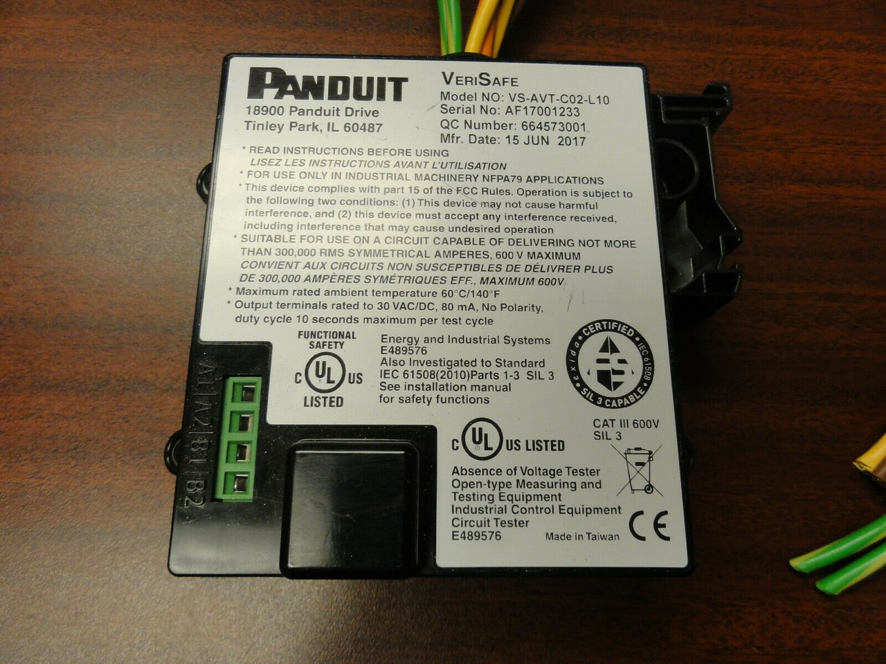 Panduit VS-AVT-C02-L10 VeriSafe Absence of Voltage Tester- No Accessories