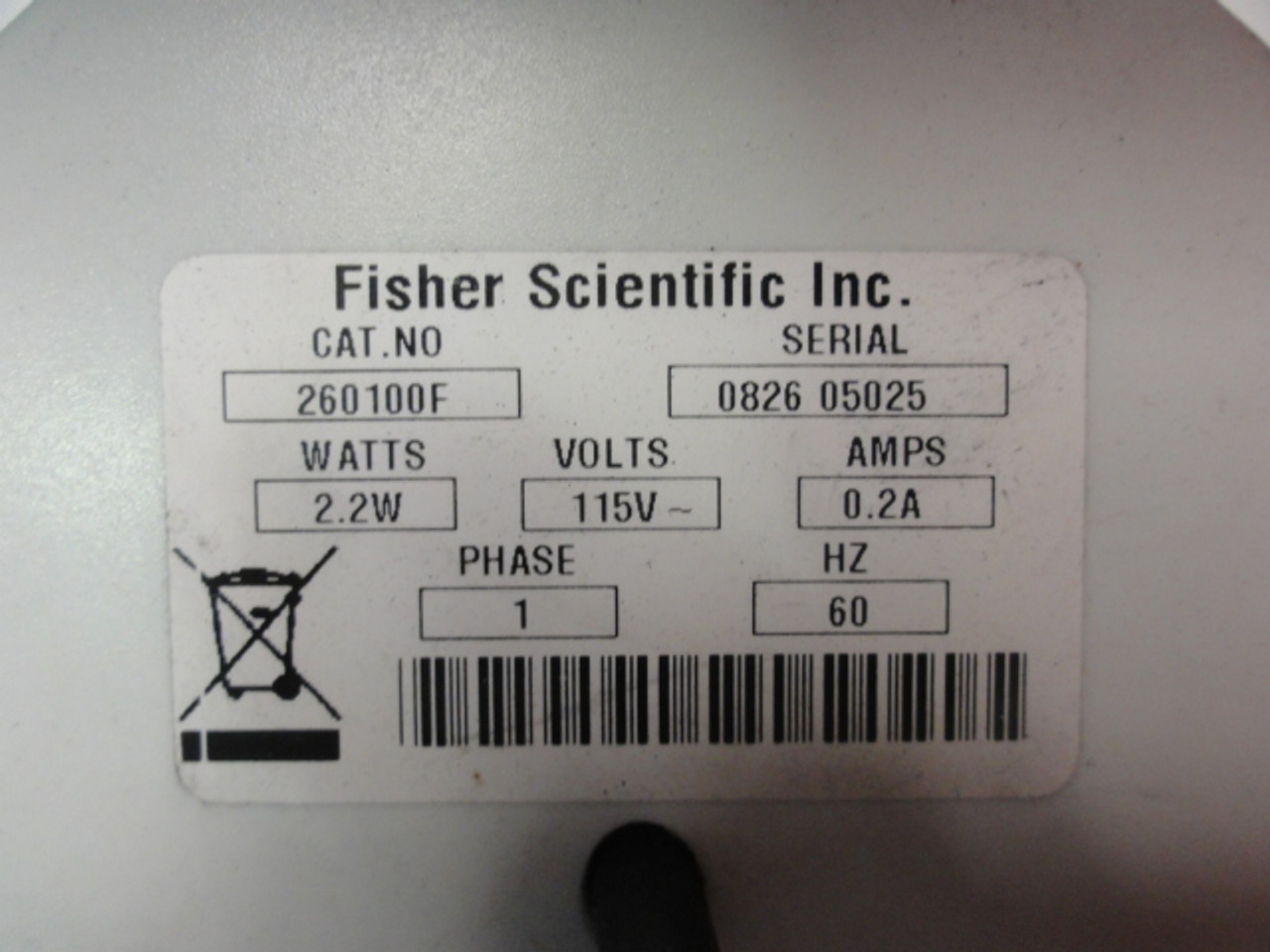 Fisher Scientific 260100F Rotator, Functions but Bottom Plate is Unscrewed