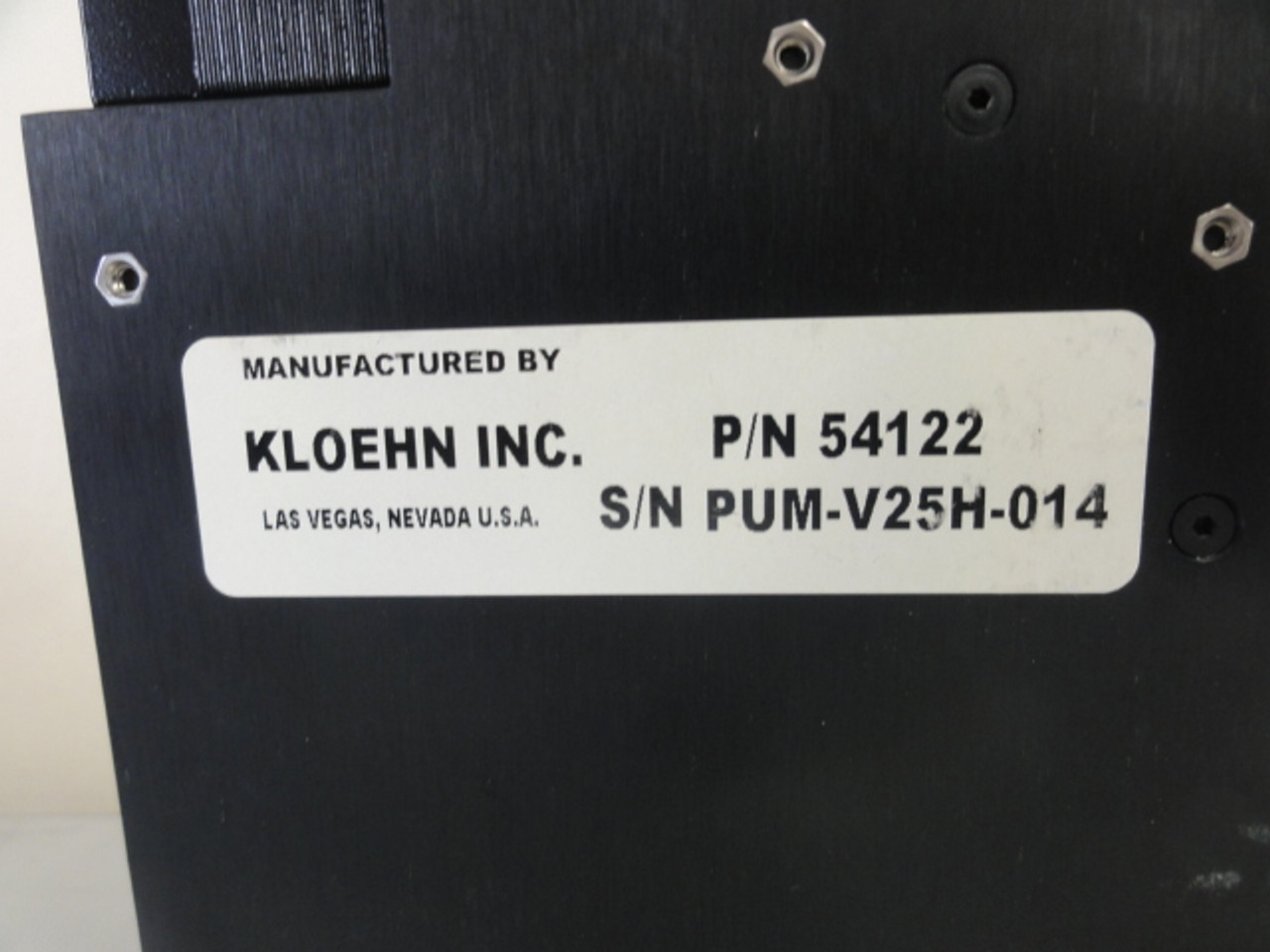 Kloen P/N 54122 Syringe Pump