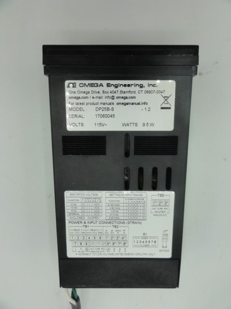 Omega Engineering DP25B-S Strain Gauge Panel Meter