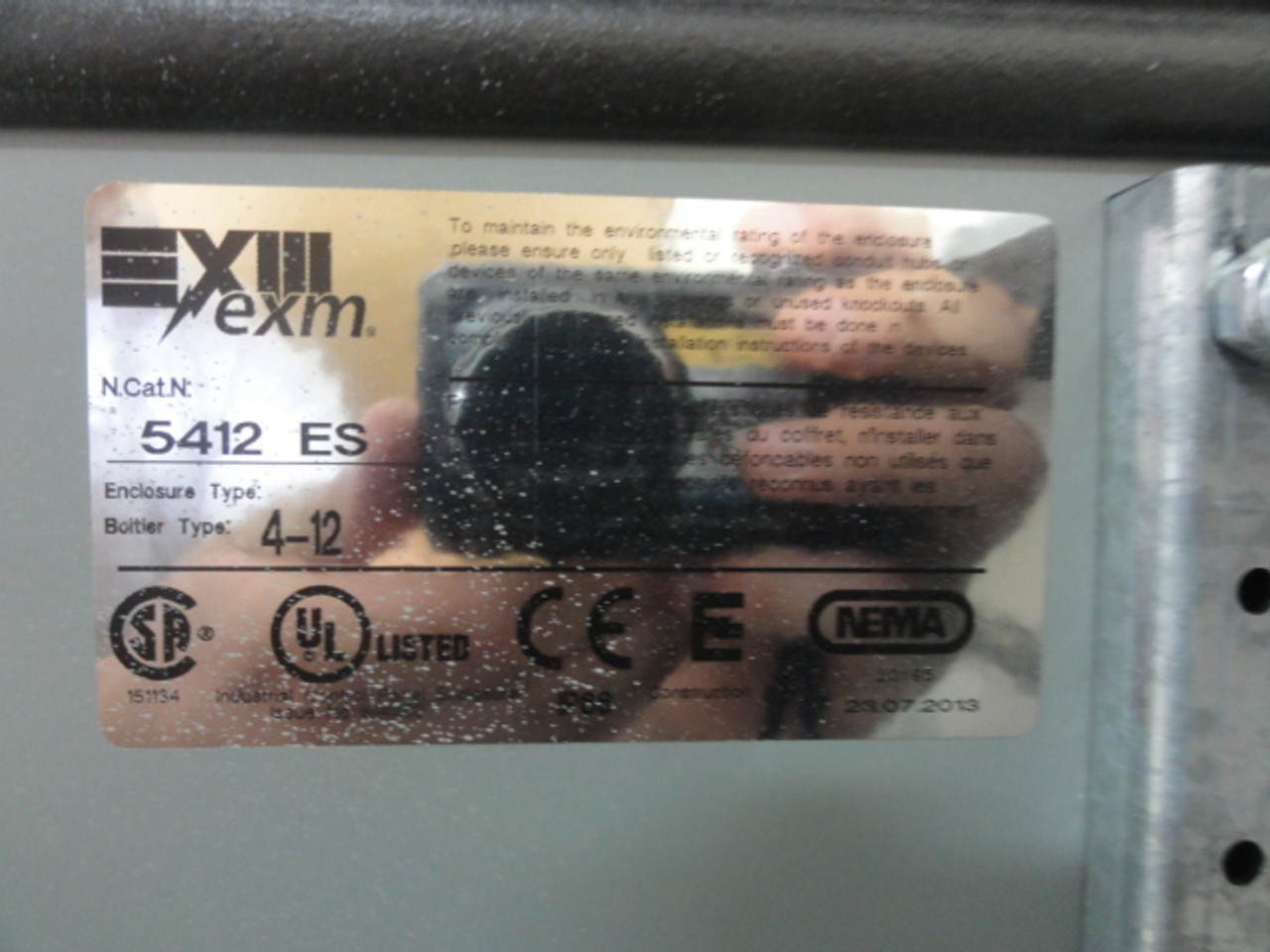 EXM EXIII Cat# 5412 ES Electrical Box, Bolter Type 4-12 w/ Grace Port Interface