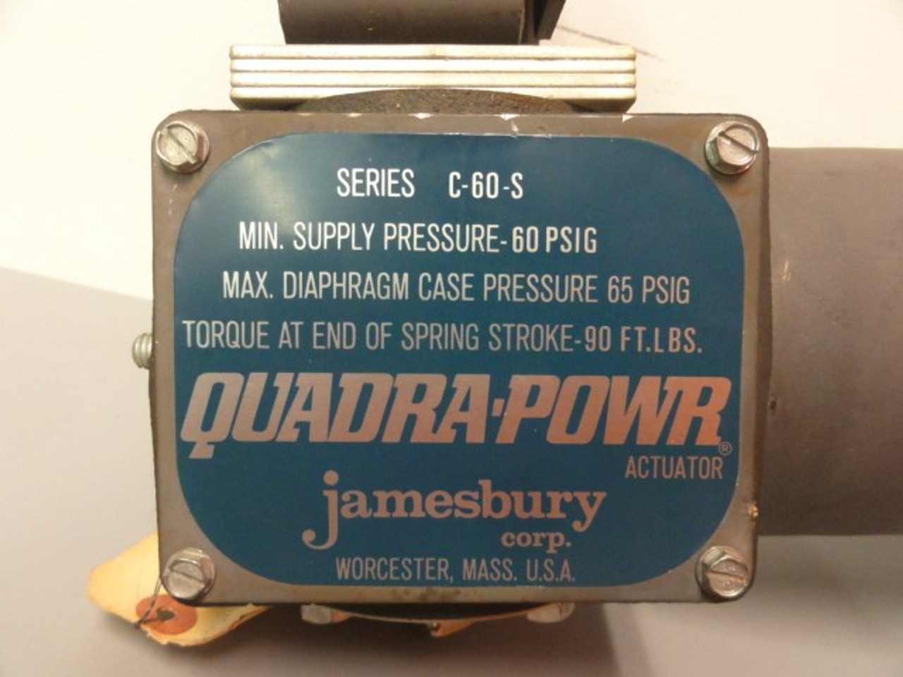 Jamesbury Corp. C-60-S Quadra-Powr Actuator