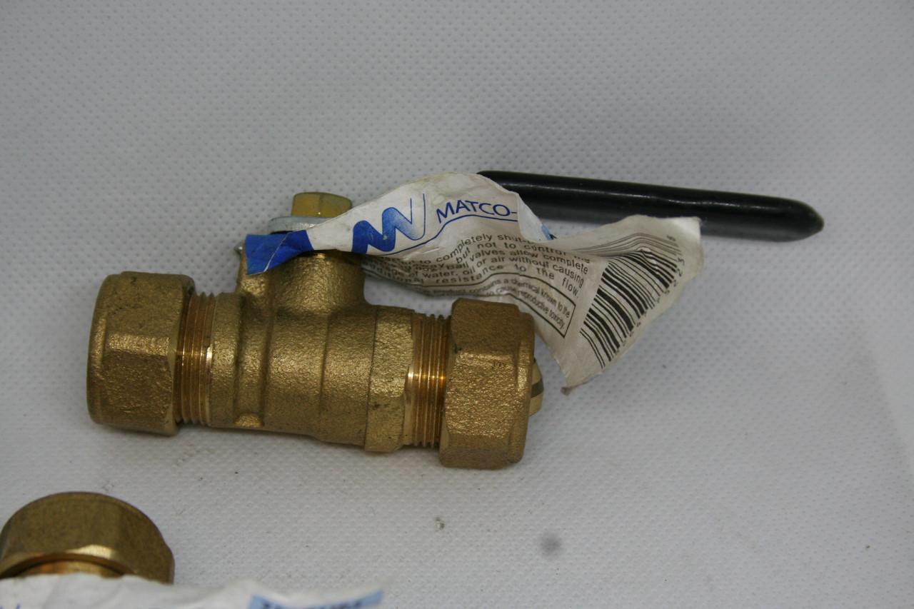 (2) Matco-Norca 752CMP3 Ball Valves, 1/2"