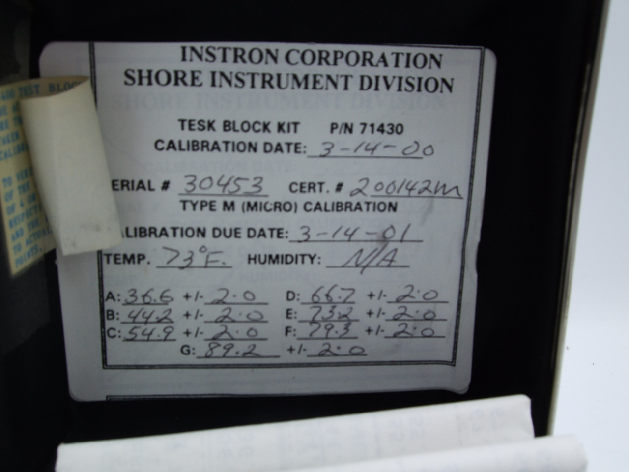Shore Instruments 7 Block Durometer Test Kit