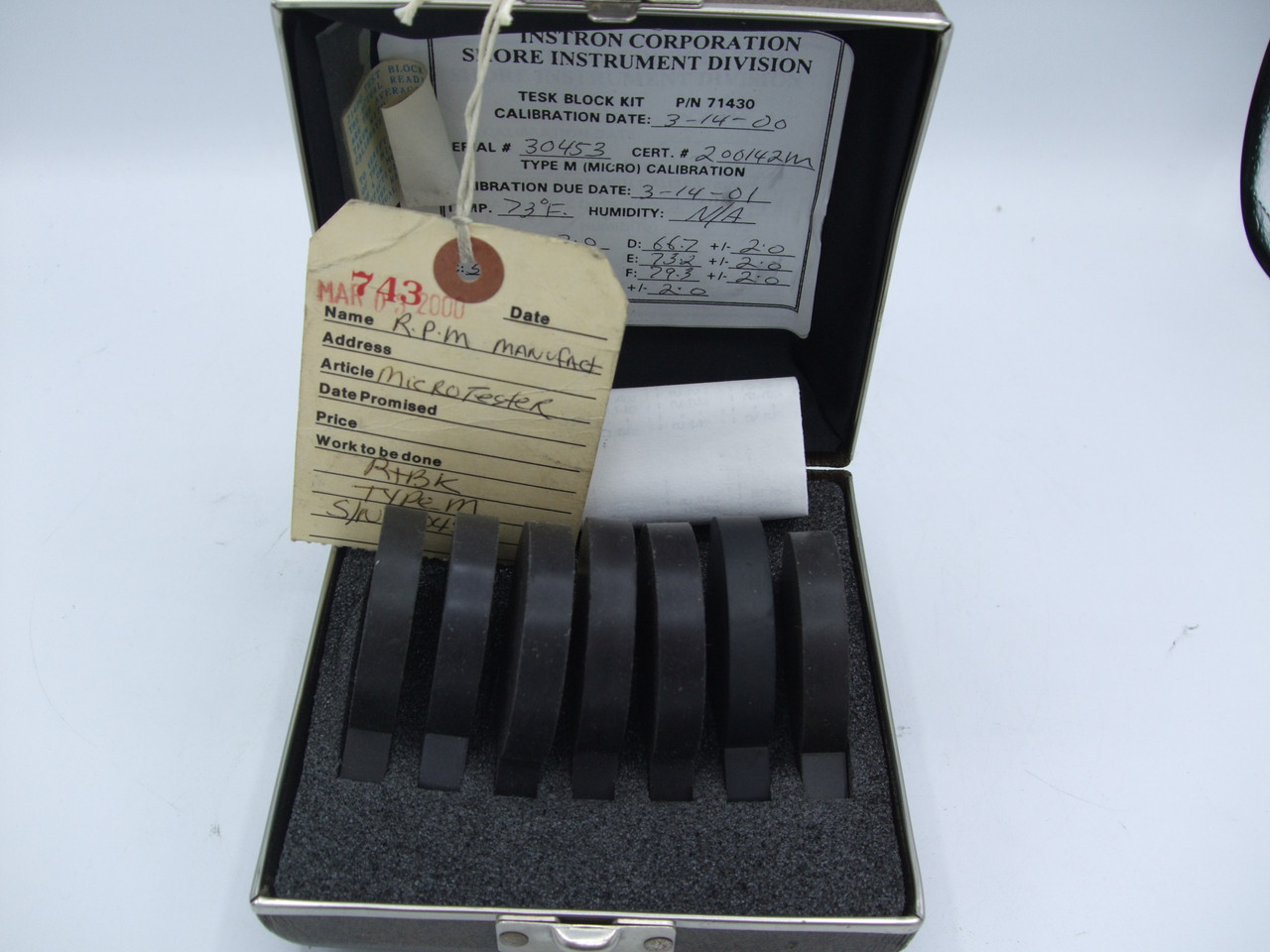 Shore Instruments 7 Block Durometer Test Kit