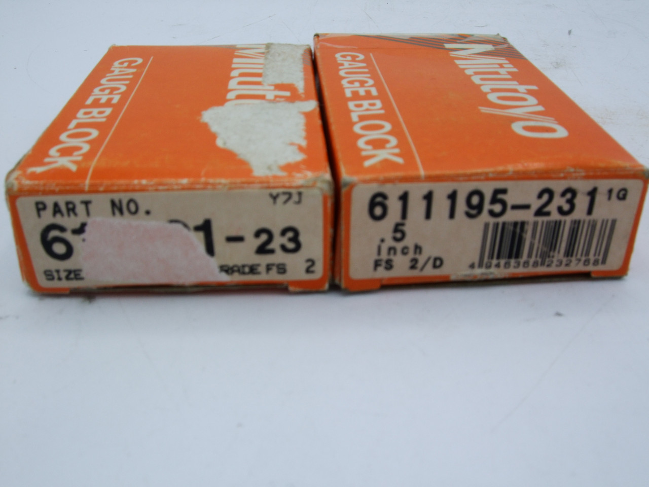 Mitutoyo 1" and 1/2" Gage Blocks Asme Steel 611195-231