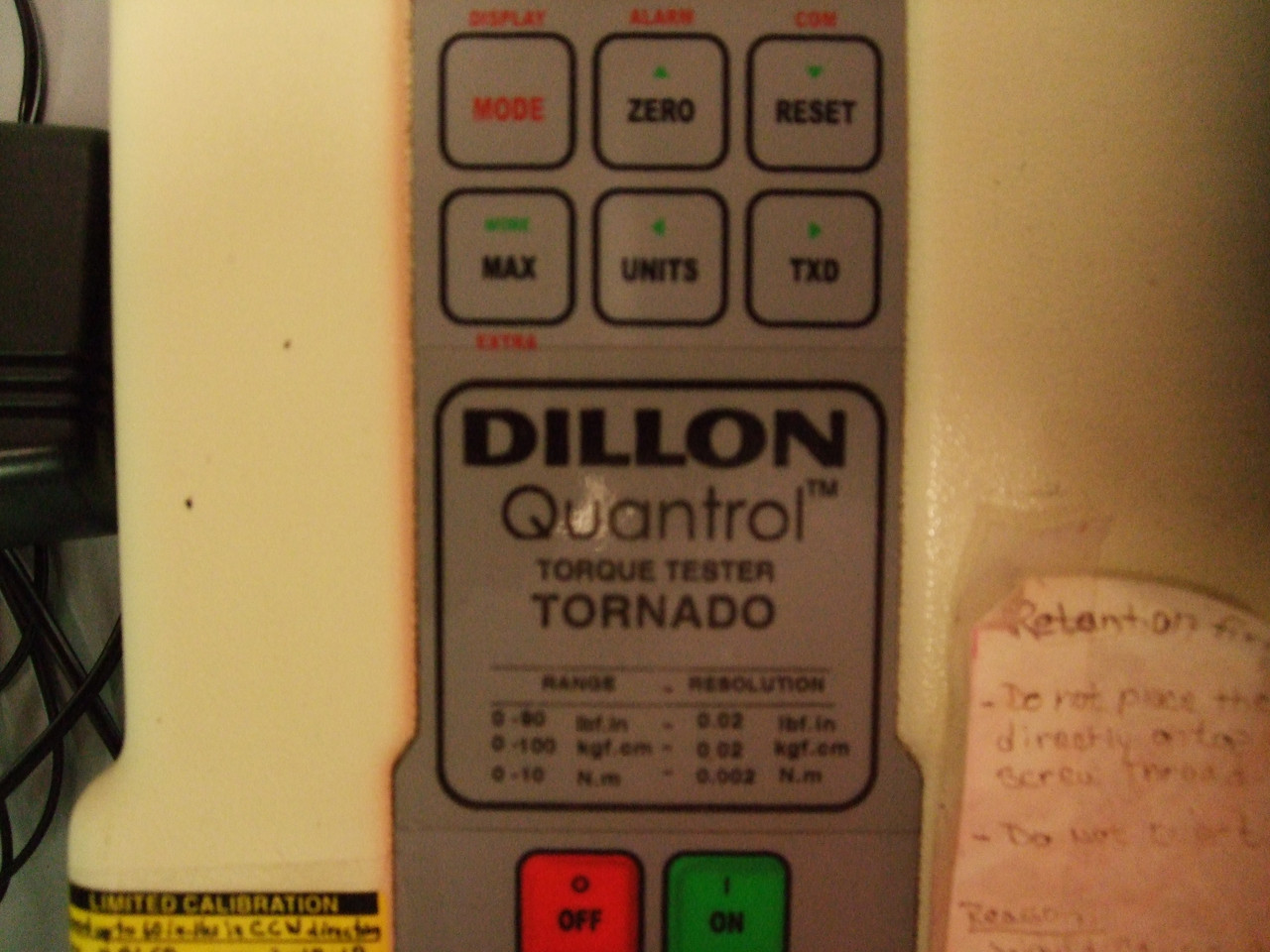 Dillon Quantrol Tornado Torque Tester