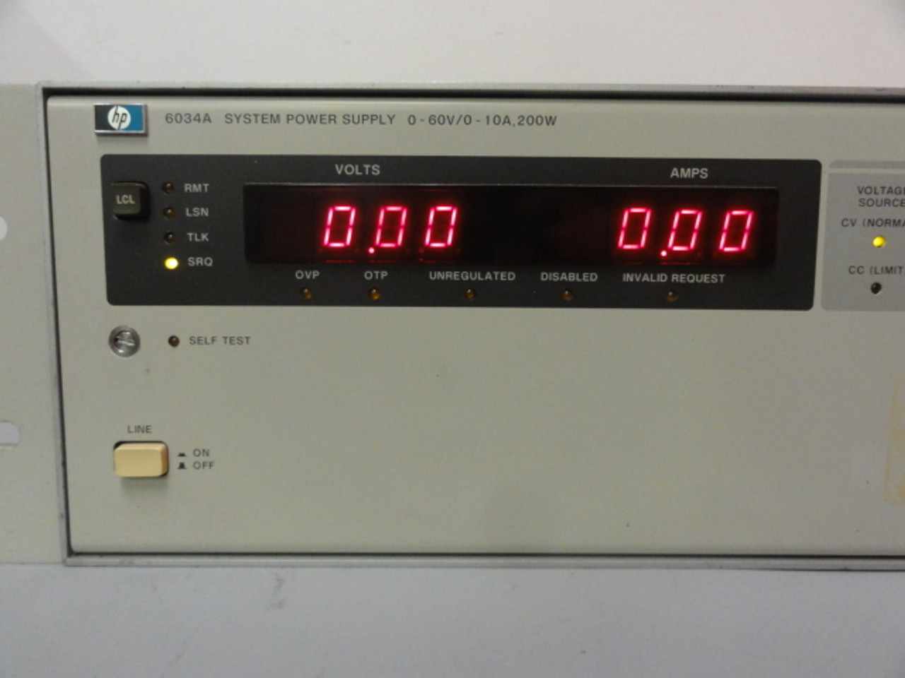 HP 6034A System Power Supply, 0-60V/0-10A, 200W