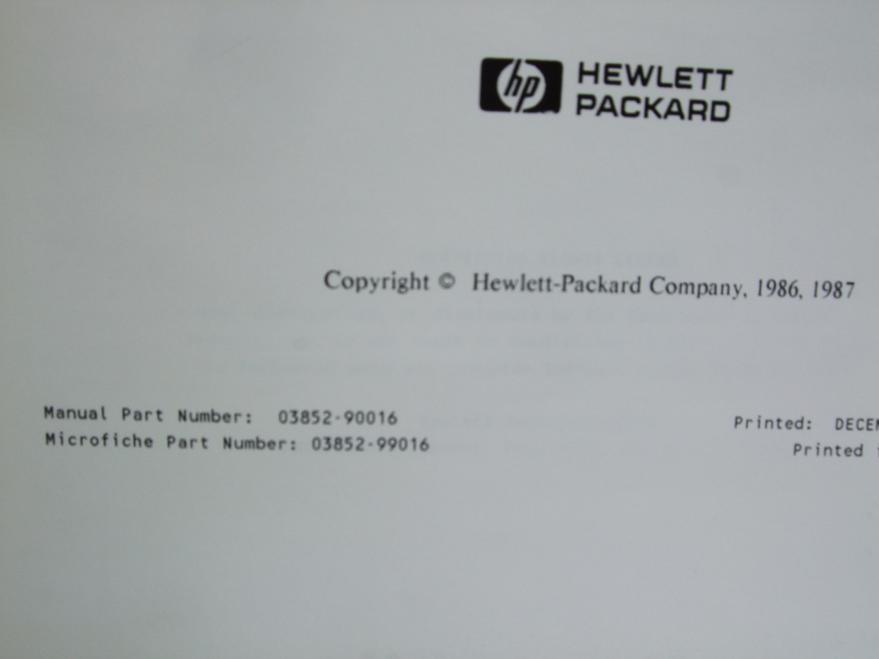 HP 3852A Data Acquisition/Control Unit Command Reference Manual Volume 2