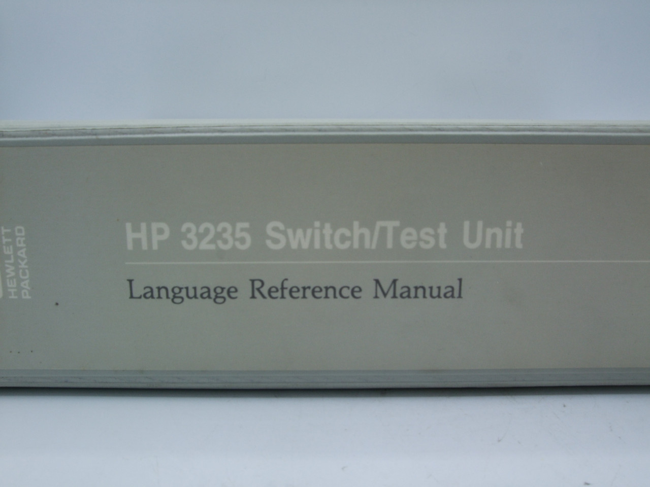 HP 3235 Switch/Test Unit Large Reference Manual