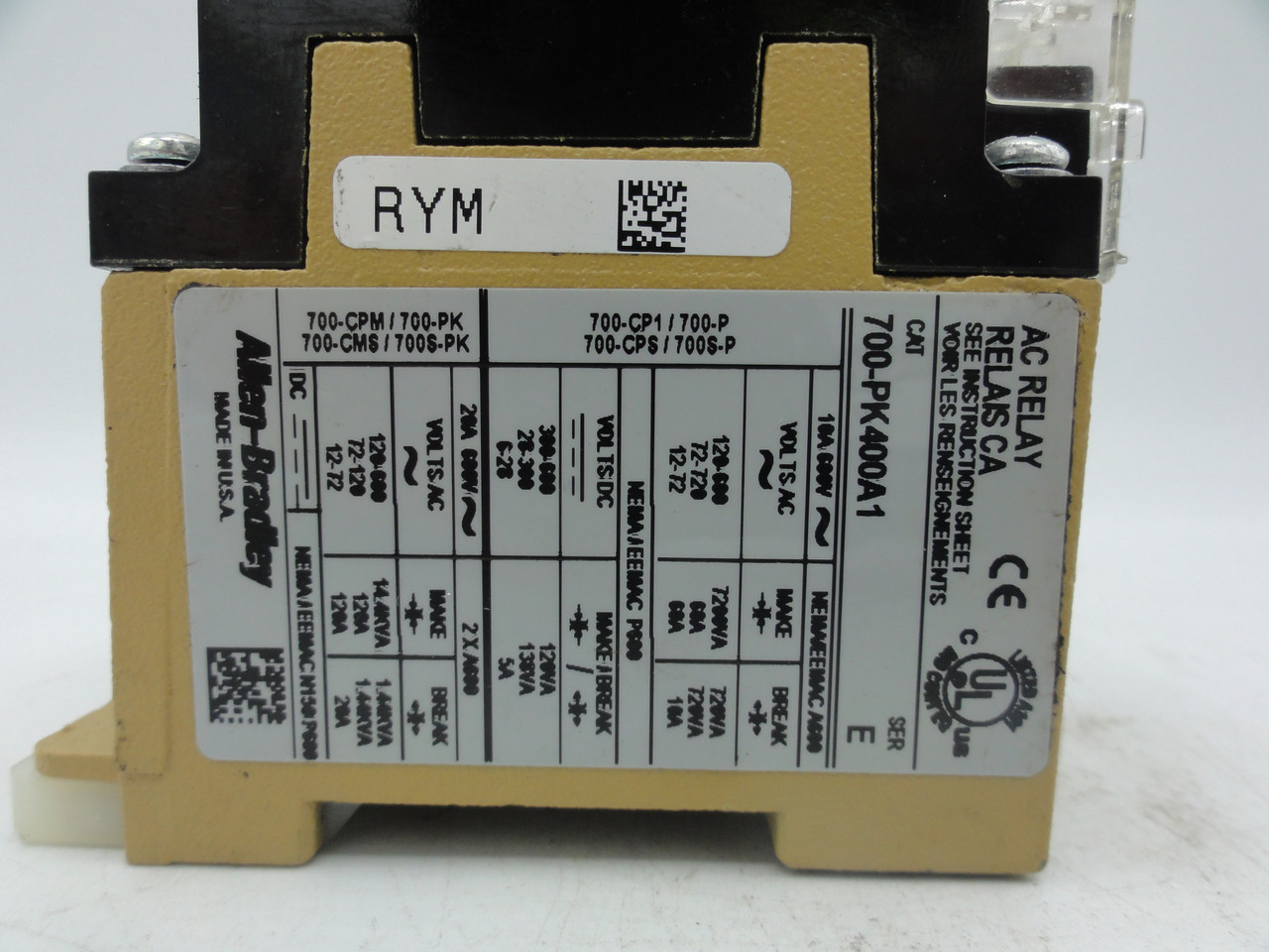 Allen Bradley 700-PK400A1 AC Relay