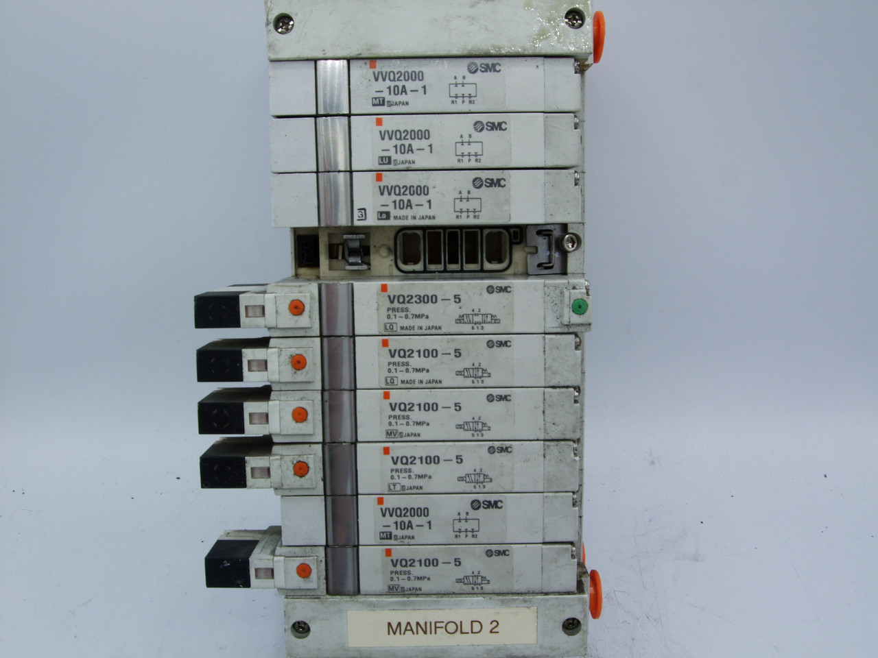 SMC 10 Valve Manifold with 9 VQ2000 Series Valves