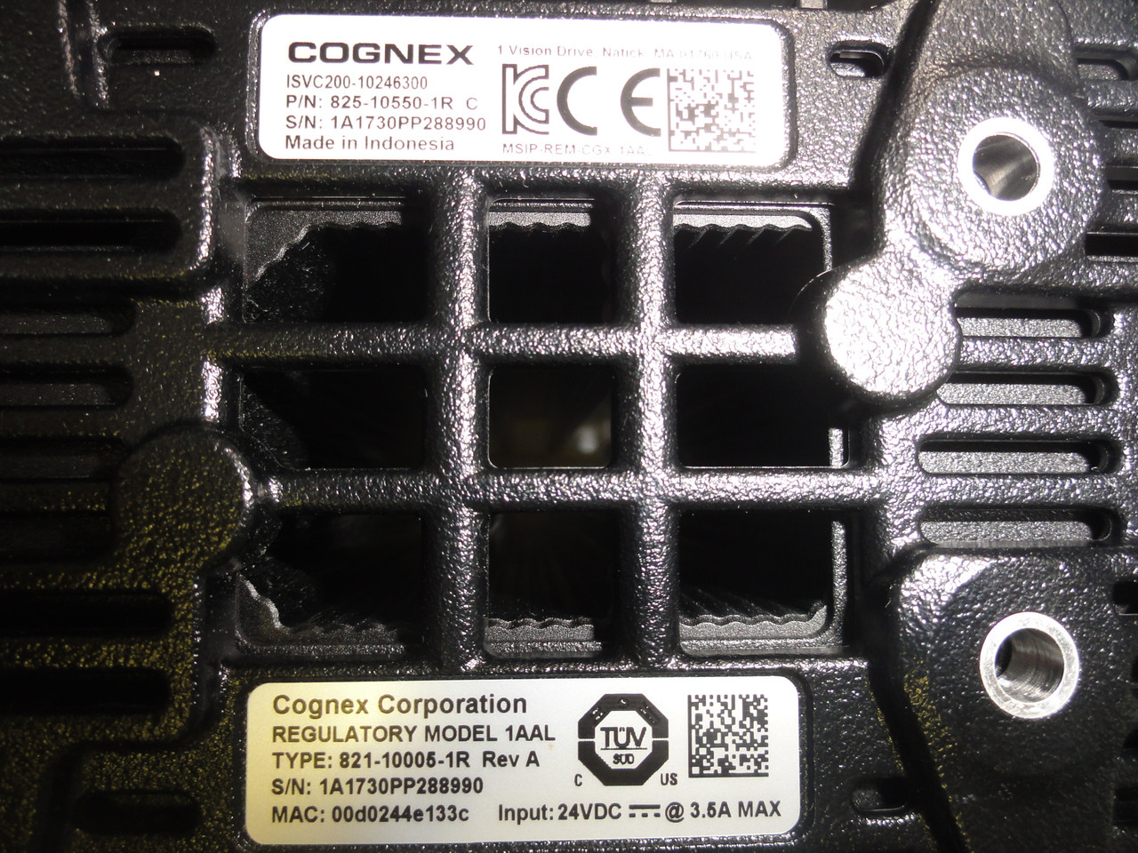 Cognex Regulatory Model 1AAL w/ Wiegmann Enclosure and Rhino Power Supply