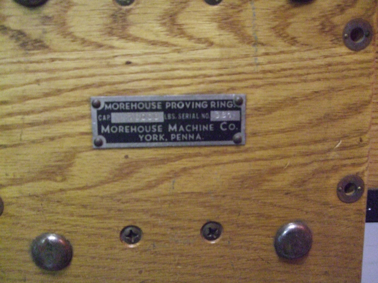 Morehouse Machine Co. 10000 lbs. Proving Ring