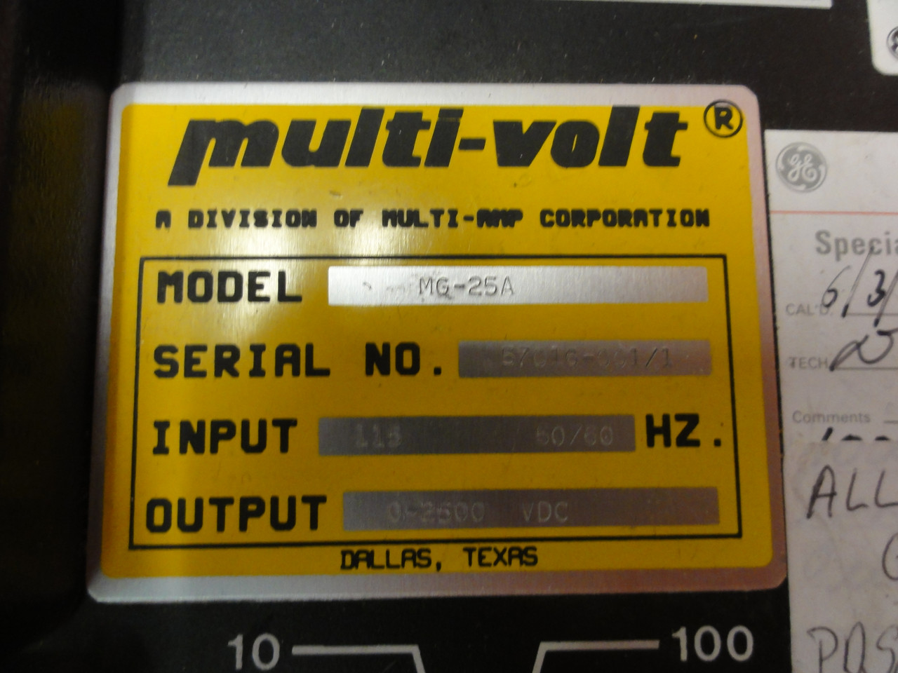 Multi-Volt MG25A Megaohm Meter