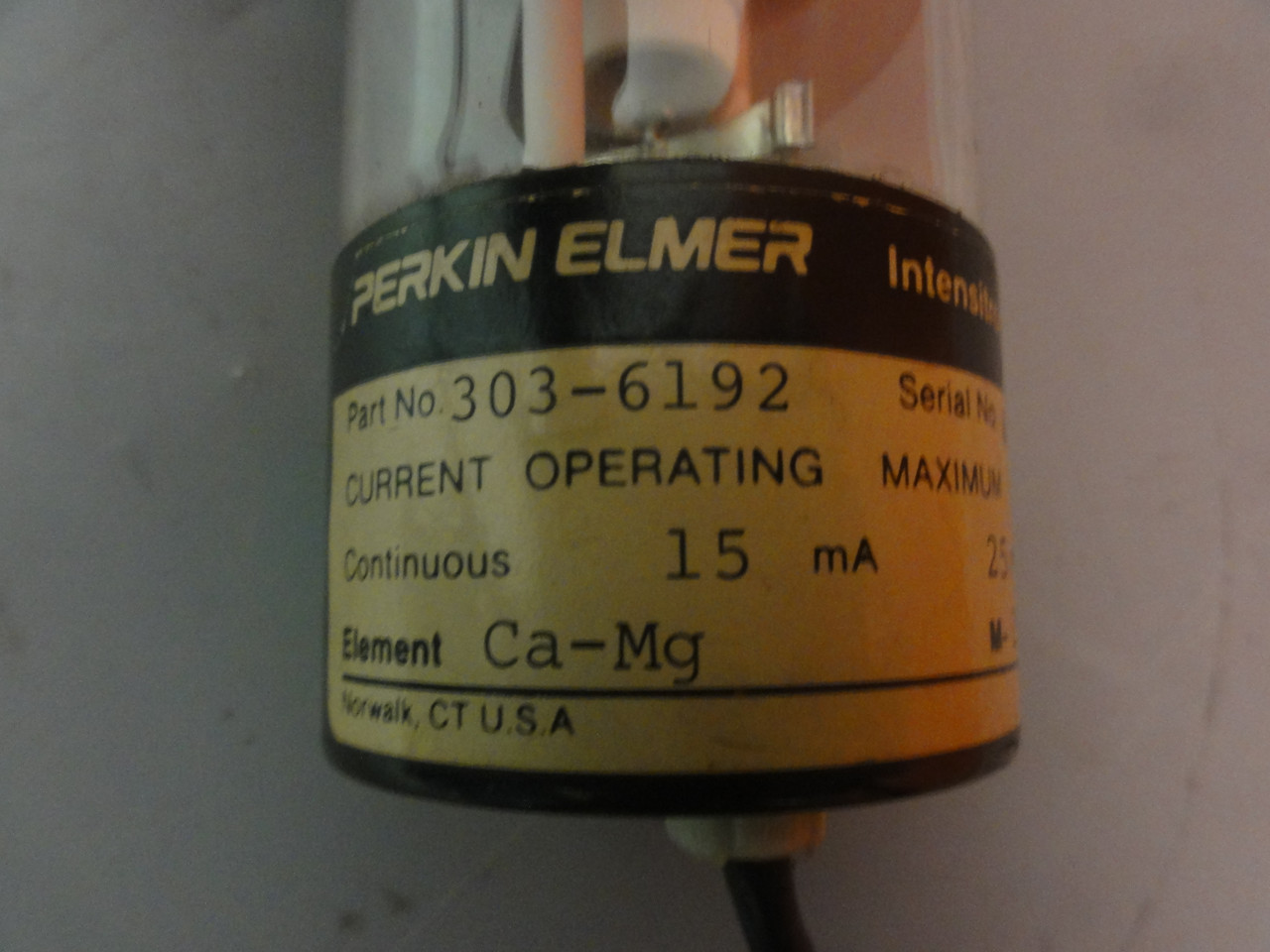 Perkin Elmer Intensitron Lamp 303-6192 Element Ca-Mg