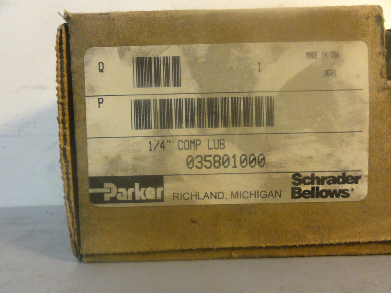 Parker Schrader Bellows 035801000 Lubricator- Missing Part- Parts/ Repair