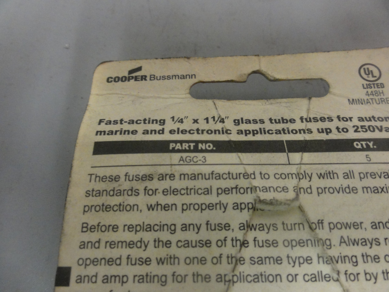 Bussmann ACG-3 Fast Acting Fuses (Lot of 3) New (Open Box)