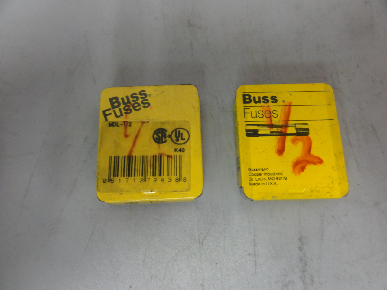 Bussmann Buss MDL-1/2 Time Delay Fuses (Lot of 8) Brand New