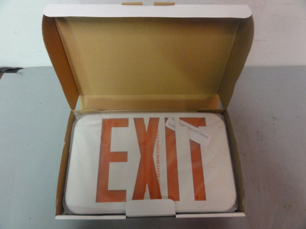 Cooper Lighting APX7R All-Pro Thermoplastic Exit Sign- Brand New (Open Box)