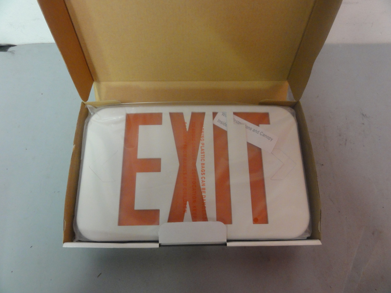 Cooper Lighting APX7R All-Pro Thermoplastic Exit Sign- Brand New (Open Box)