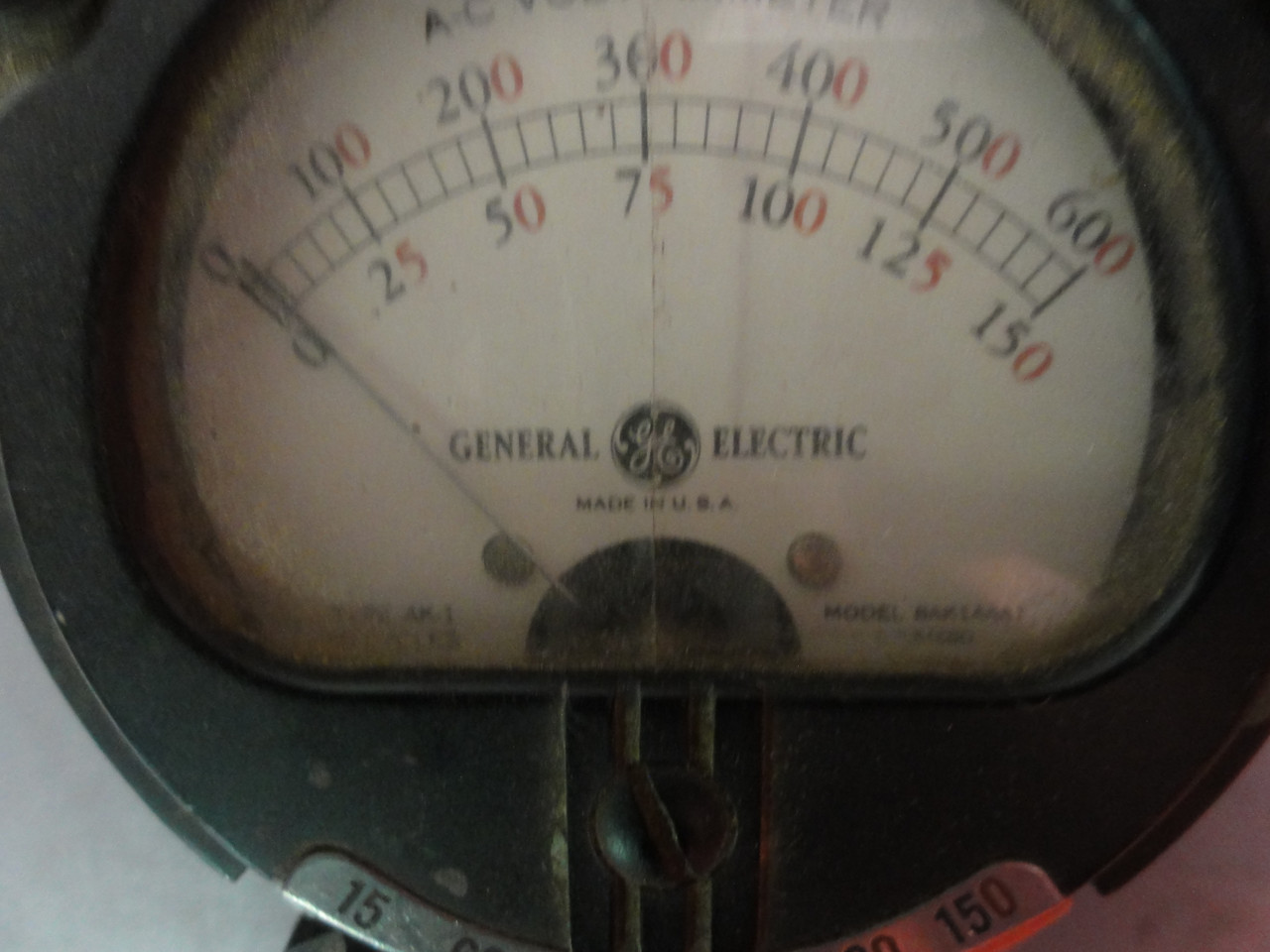 Vintage GE Type AK-1 Model 8AK1AAA1 AC Volt Ammeter