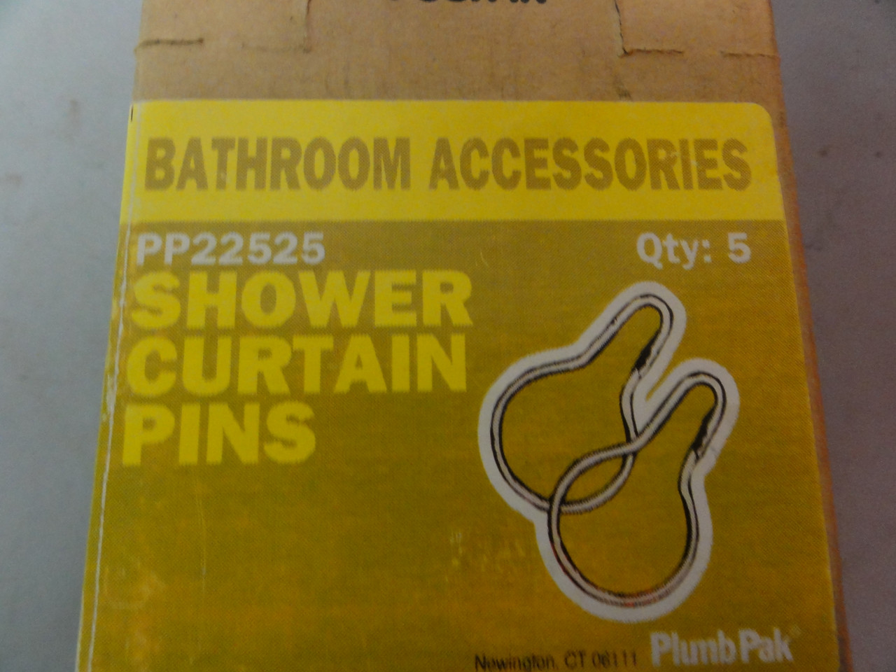 Plumb Pak PP22525 Snap-Fit Shower Curtain Pins (Box of 5) Brand New