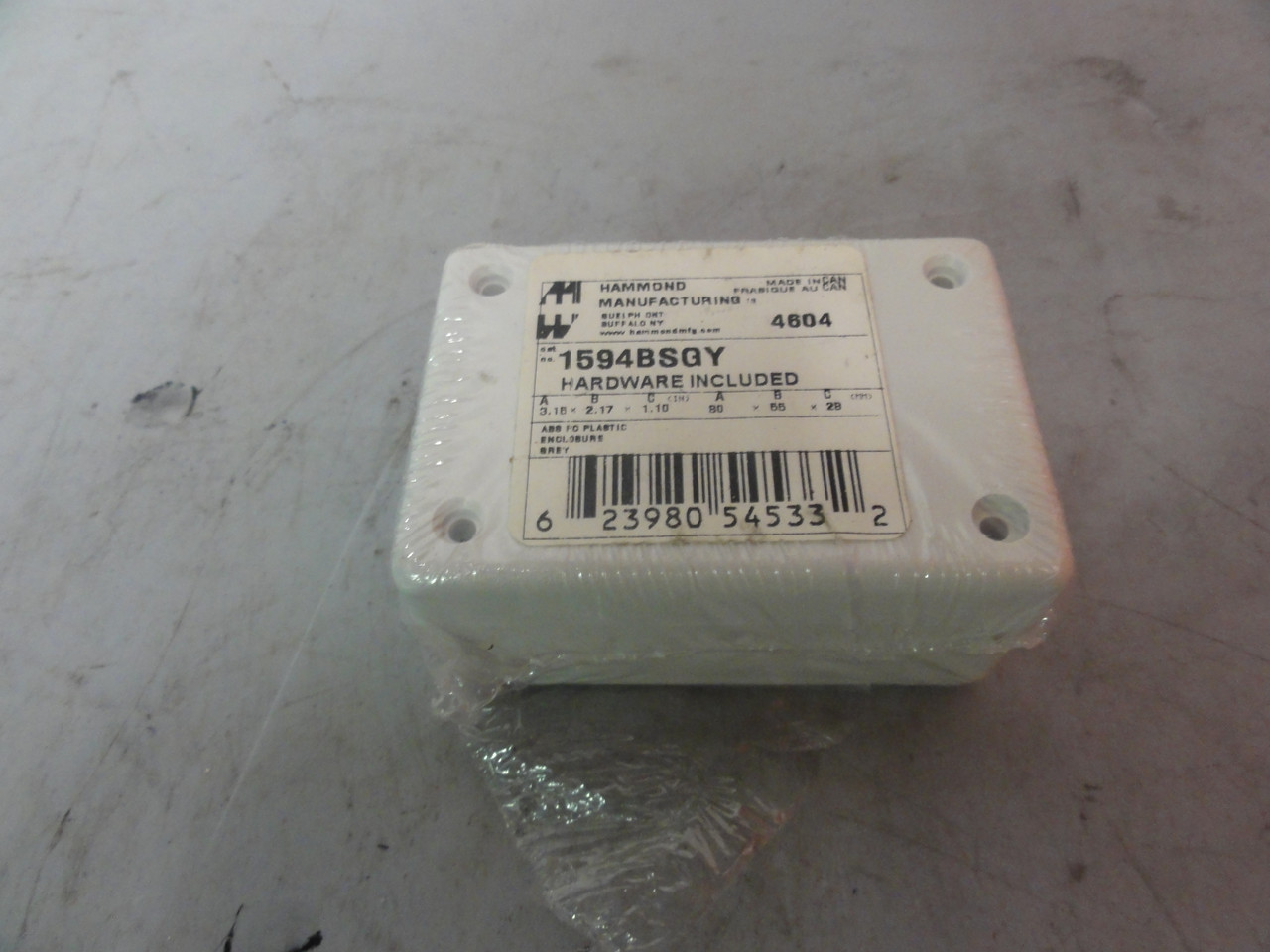 Hammond Manufacturing 1594BSGY Electrical Enclosure With Hardware