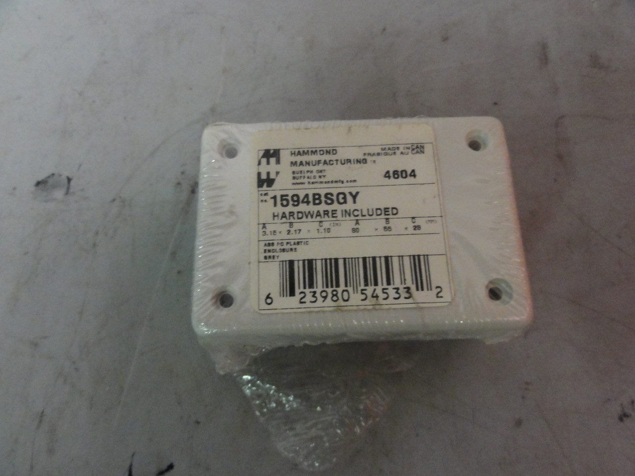 Hammond Manufacturing 1594BSGY Electrical Enclosure With Hardware