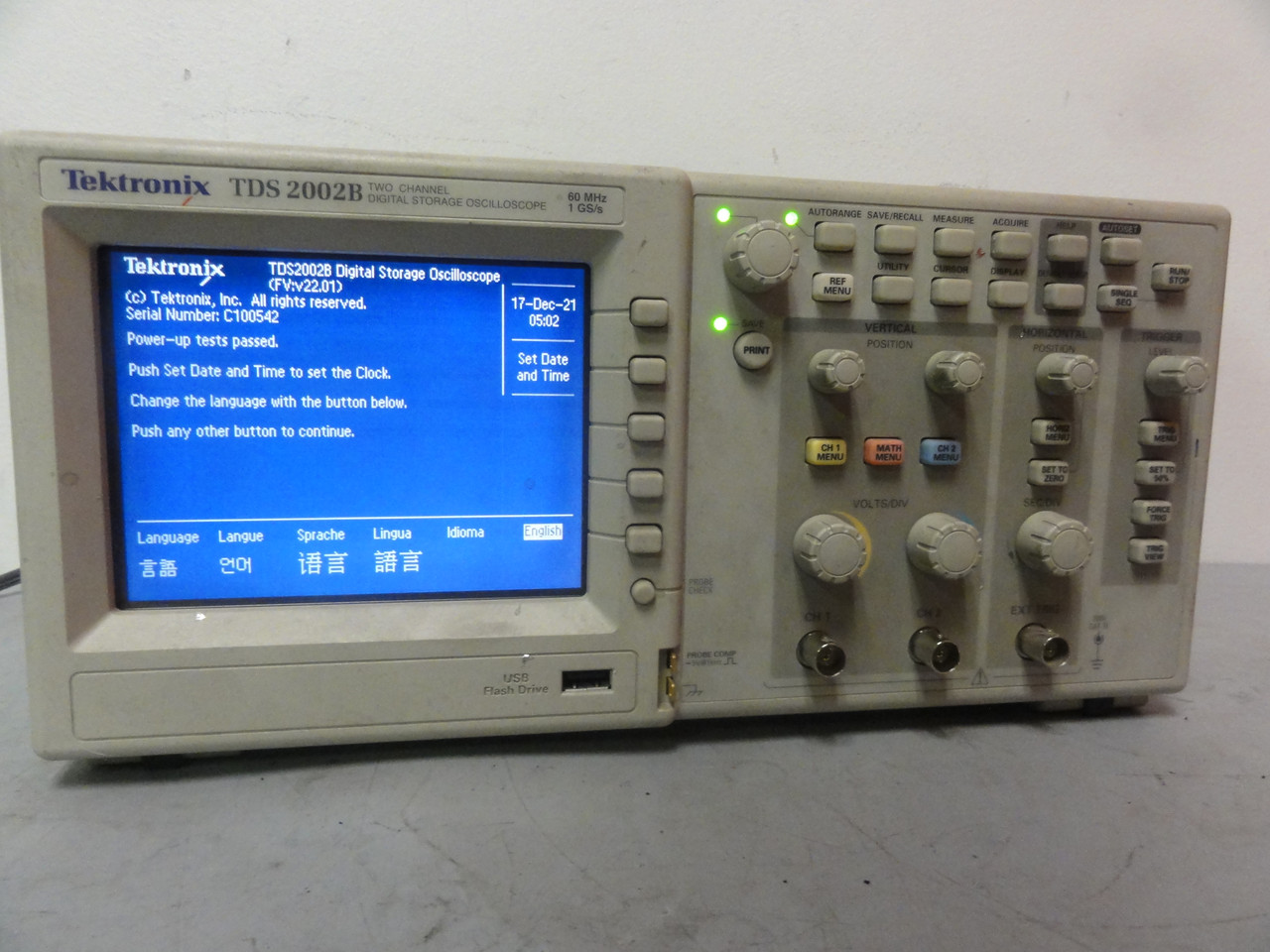 Tektronix TDS 2002B Two Channel Digital Oscilloscope 60MHz