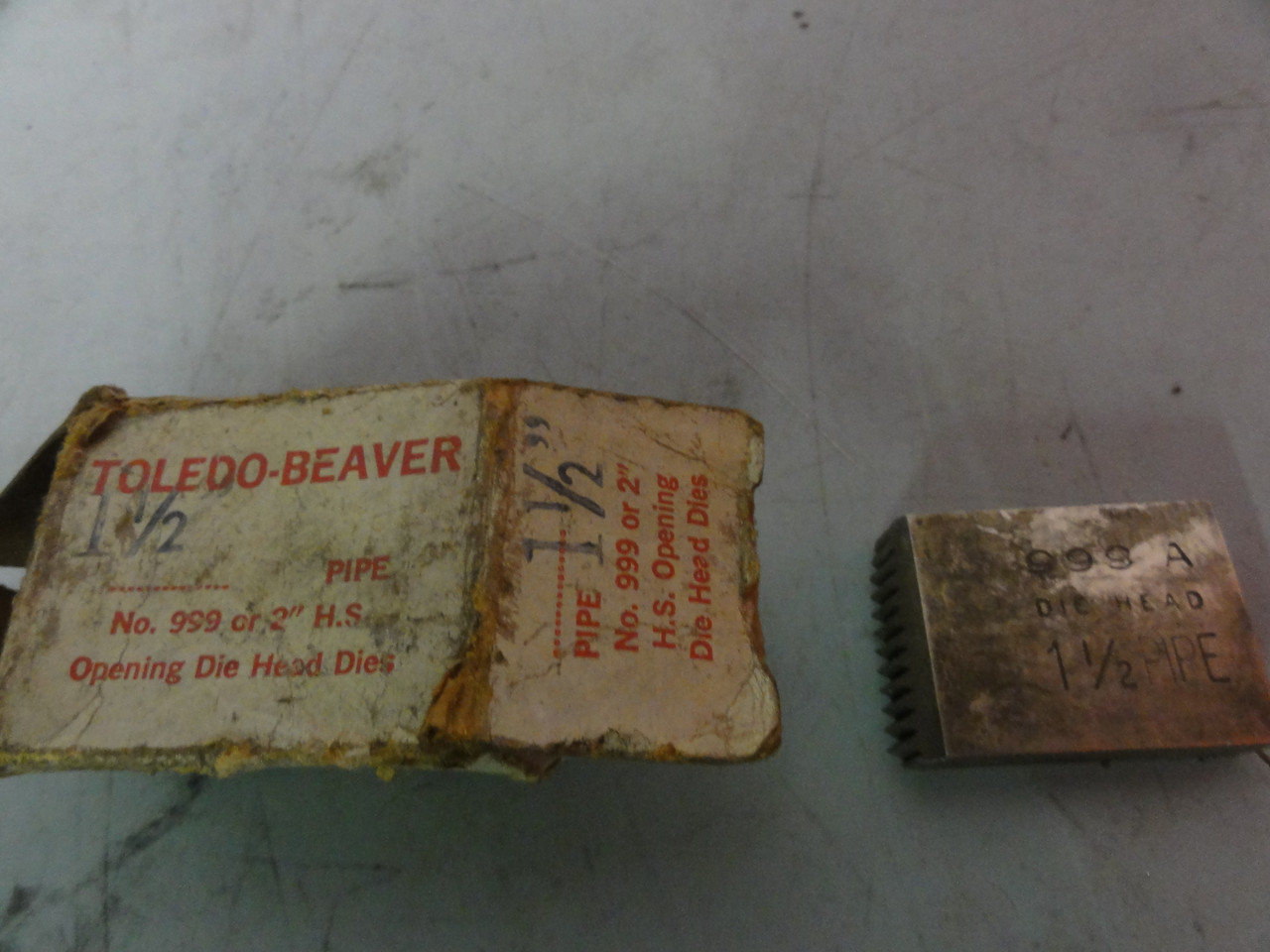 Toledo Beaver 1 1/2" 999A 2" H.S. Opening Die Head Pipe Threader Die