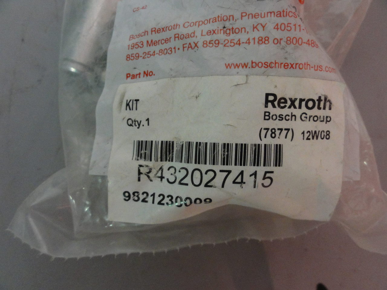 Rexroth Bosch 7877 01 W 45 Valve Base- New