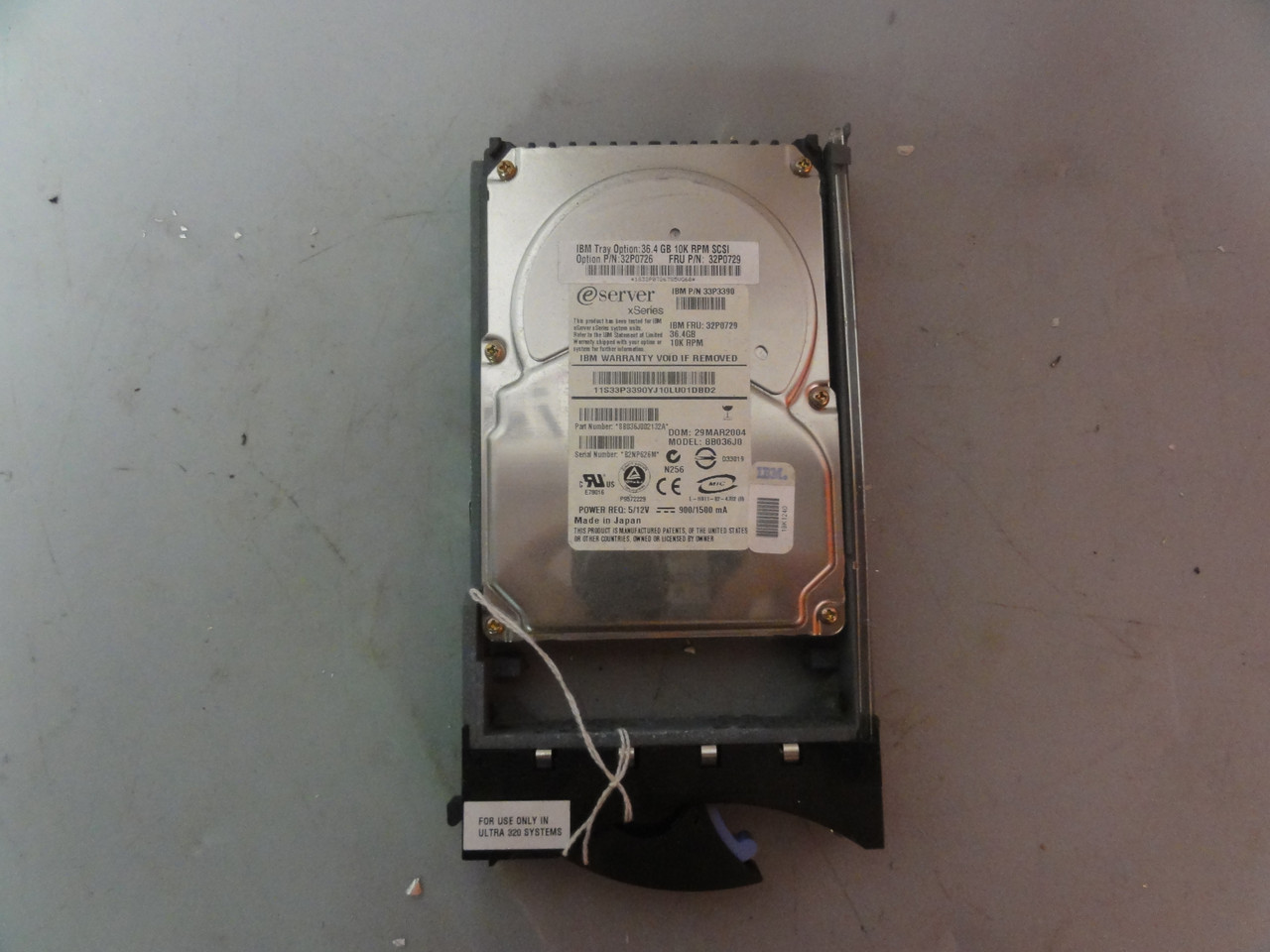 IBM 8B036J0 Eserver 36.4GB HDD SCSI Hard Drive