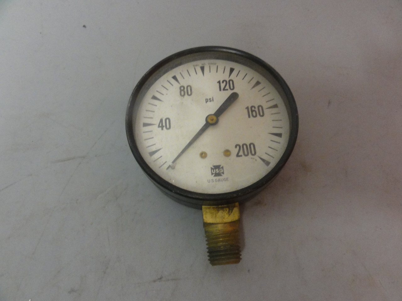 U.S. Gauge No. 10902 Pressure Gauge 0-200PSI