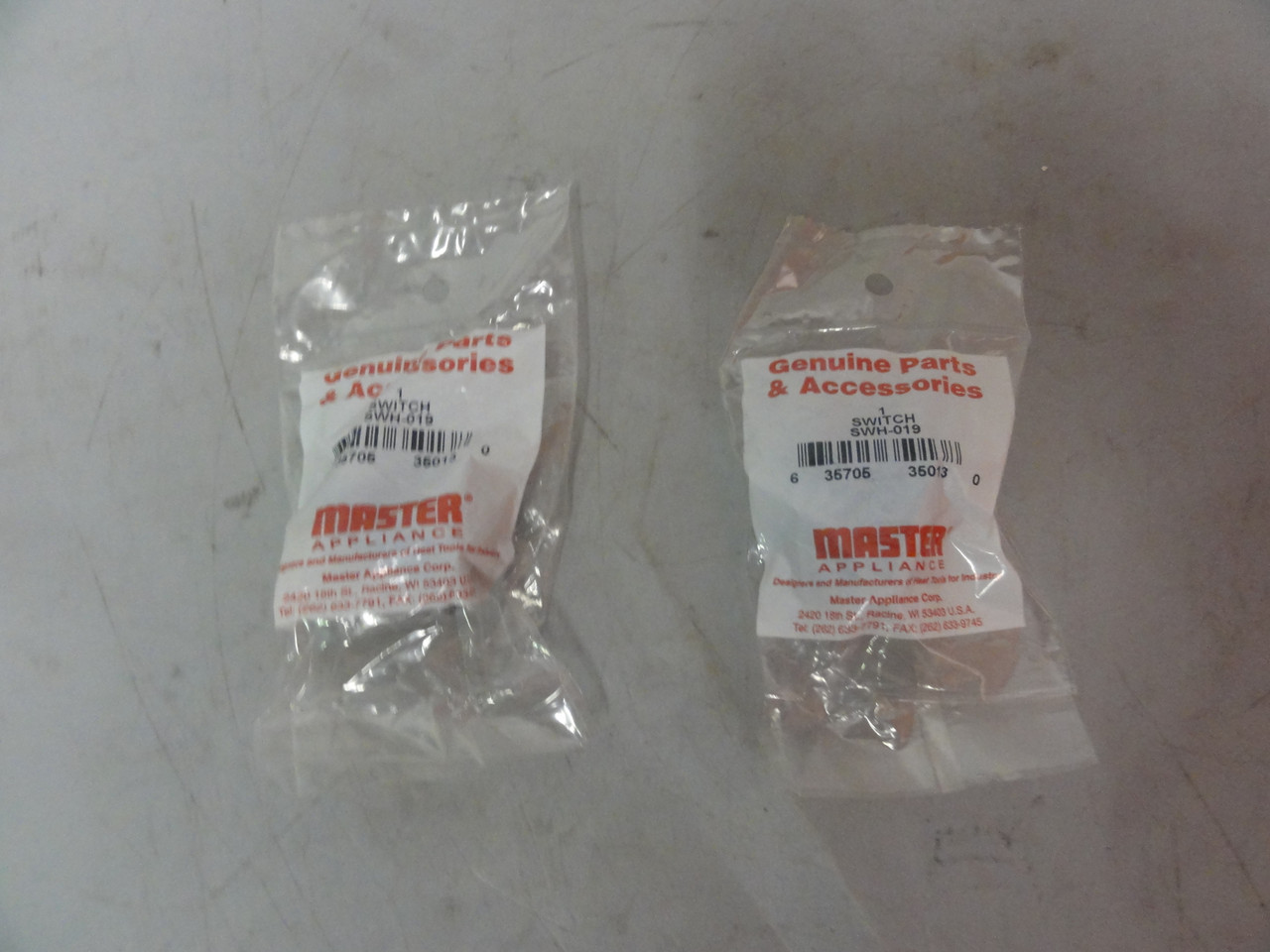 Master Appliance Corp. SWH-019 Rocker Switch (Lot of 2) New