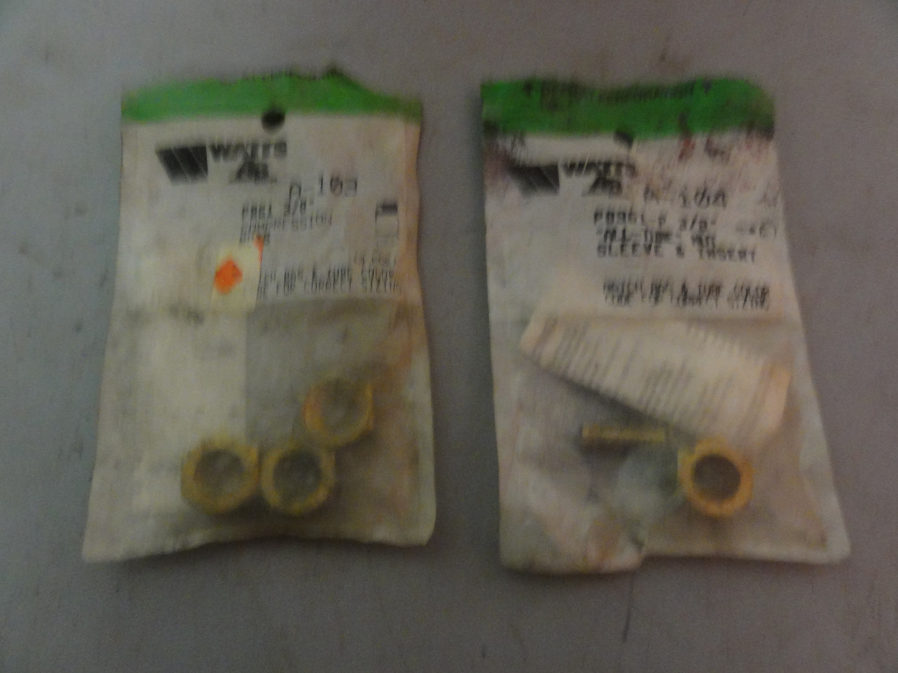 Watts Anderson Barrows Lot of 2 A-103 and A-104 Compression Nuts/ Inserts (New)