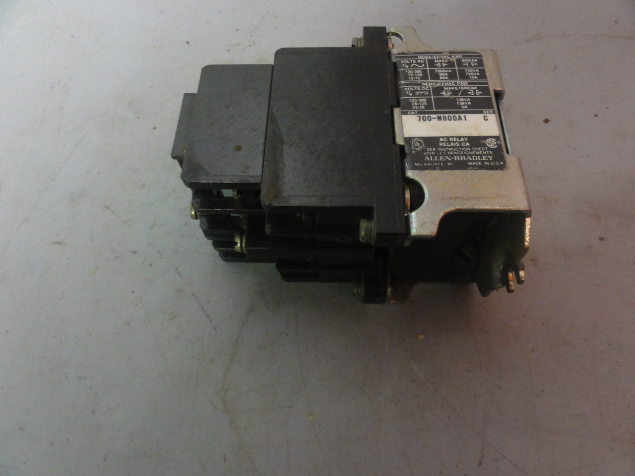 Allen Bradley 700-N800A1 Series C AC Relay Bulletin 700 Type N