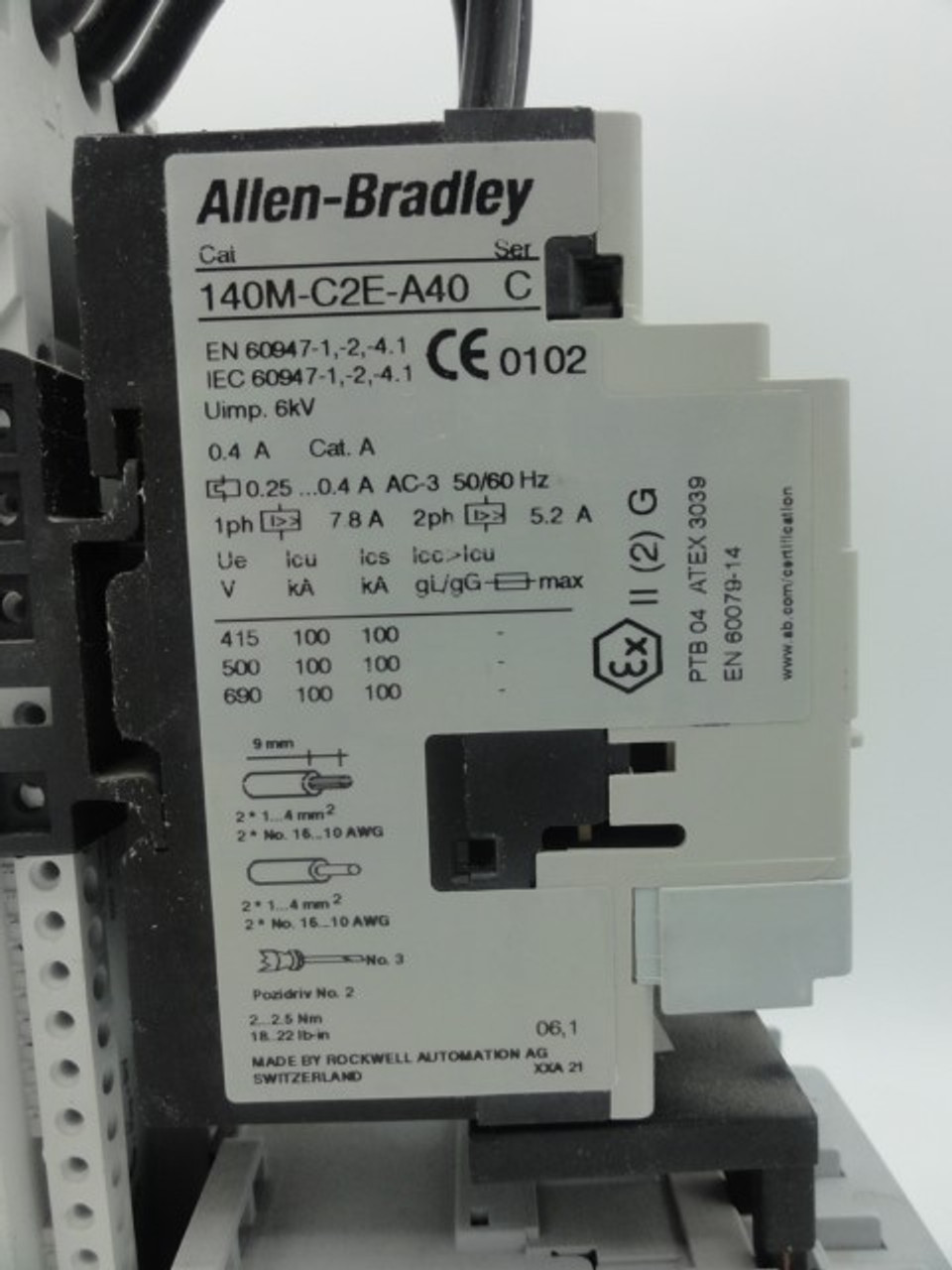 AB 141A-GS45*25 Busbar Adapter w/ AB 140M-C2E-A40 & 100-C16*10