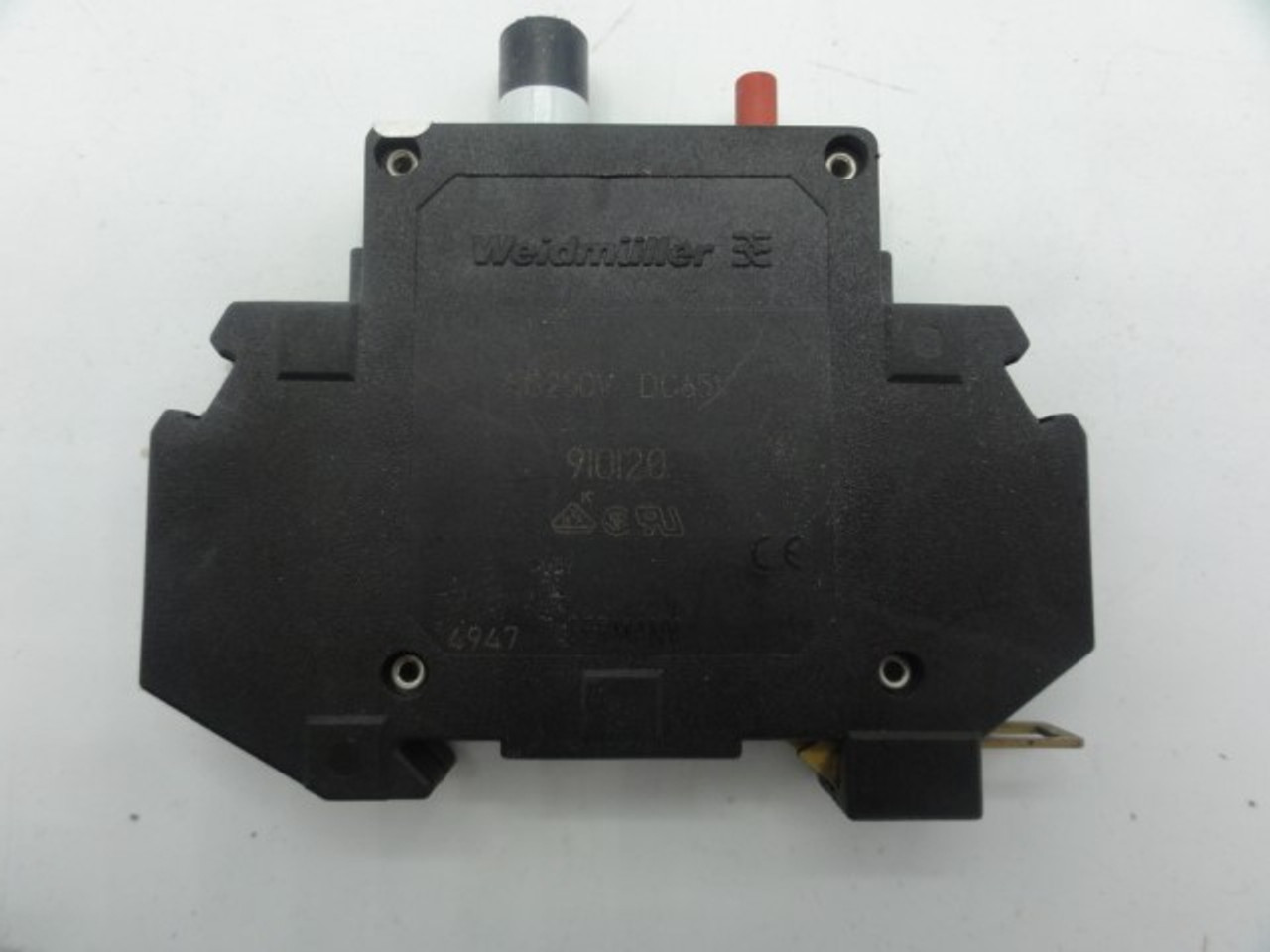 (Lot of 3) Weidmuller 910120 1AMP Circuit Breaker, AC250 V, DC65V
