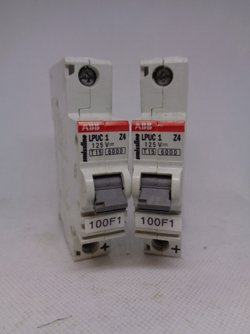 (2) ABB Smissline LPUC1 Z4 Type SDH/SDS Circuit Breakers, 125V (T15) (6000)