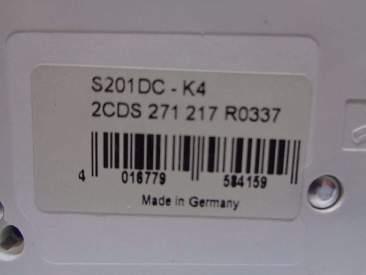 (3) ABB S201 DC Circuit Breakers, K1A, K4A & K6A, 60V, 14KA