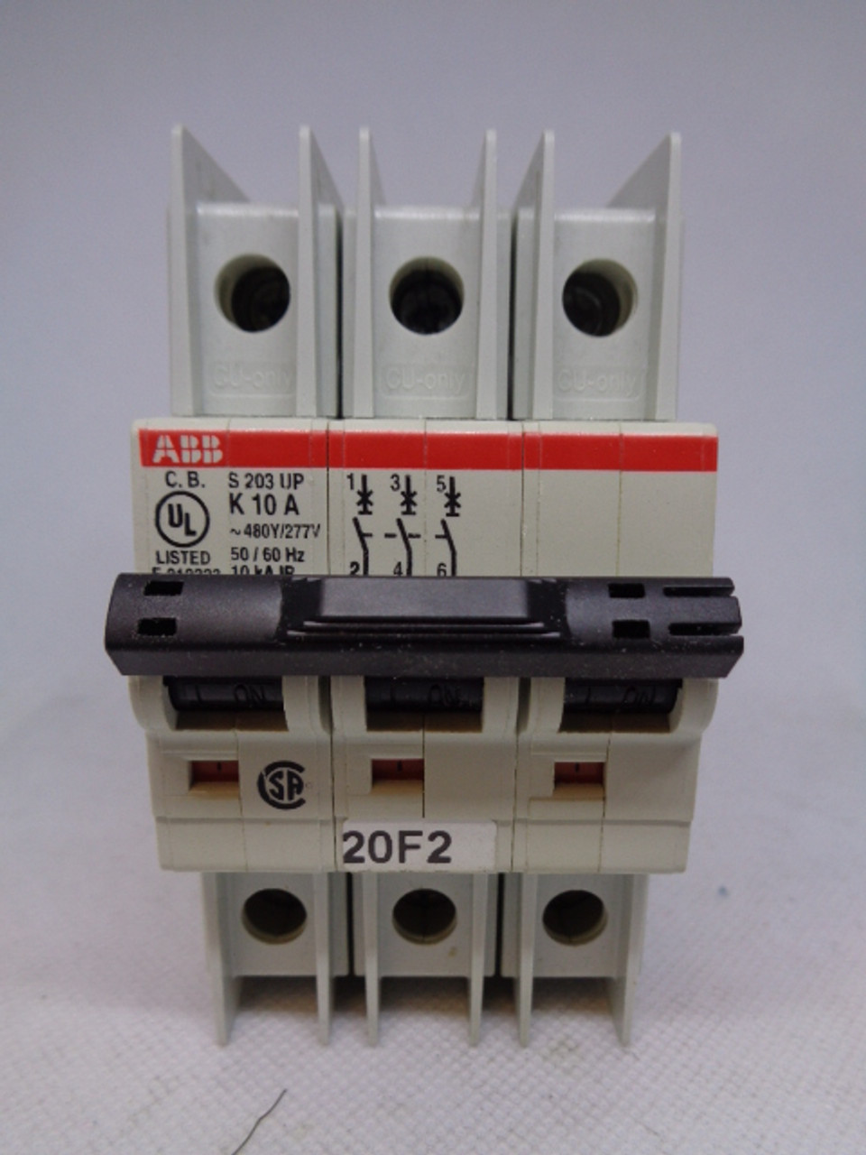 ABB S203UP K16A, 3-Pole Circuit Breaker, ~480Y/277V, 50/60Hz, 10kA IR