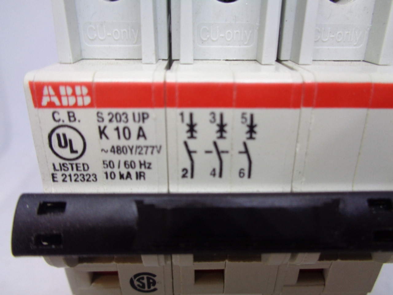 ABB S203UP K16A, 3-Pole Circuit Breaker, ~480Y/277V, 50/60Hz, 10kA IR