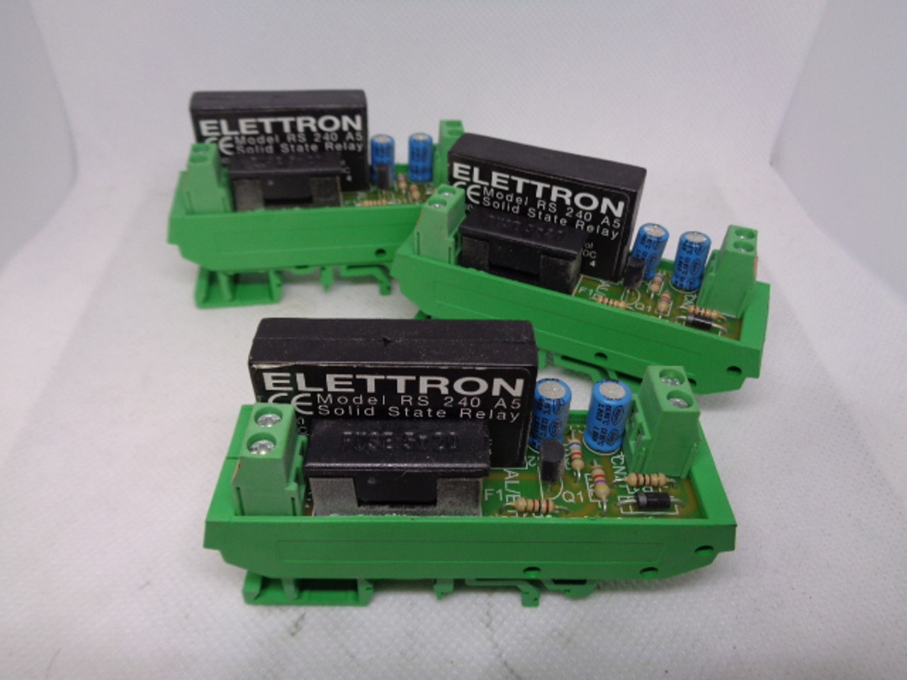 (3) Elettron RS1 Socket Holders w/ RS 240 A5 Relays