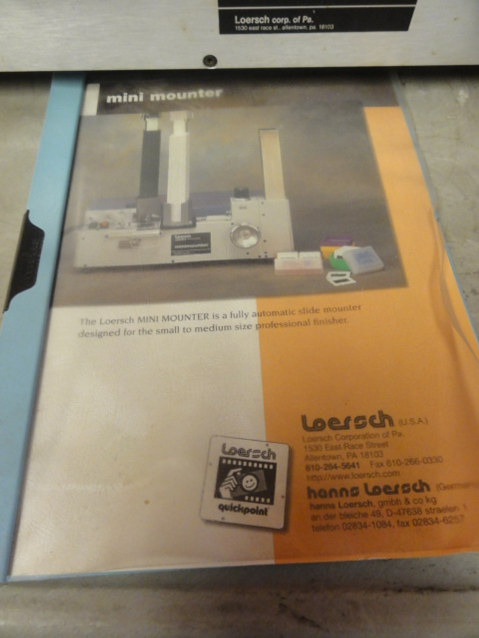 Loersch Corp. Mini Mounter Slide Mounter w/ Manual
