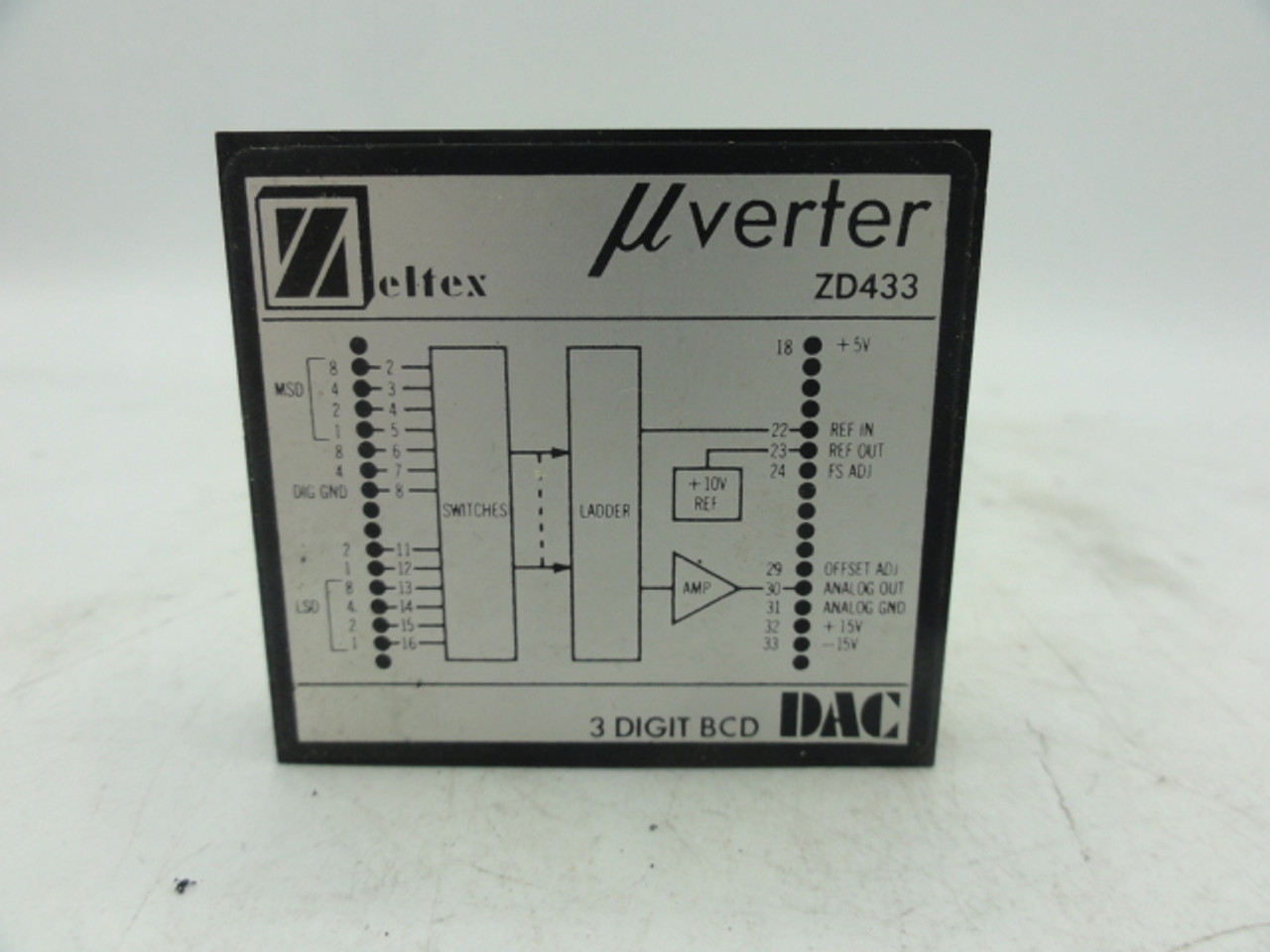 Zeltex Uverter ZD 433 10 Bit 3 Digit BCD