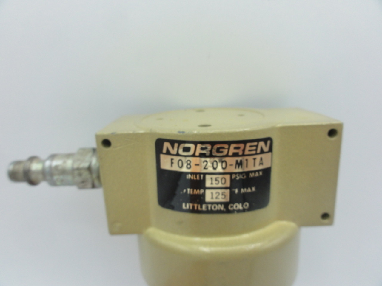 Norgren F08-200-M1TA Pneumatic Filter 150 psig, 125F Max